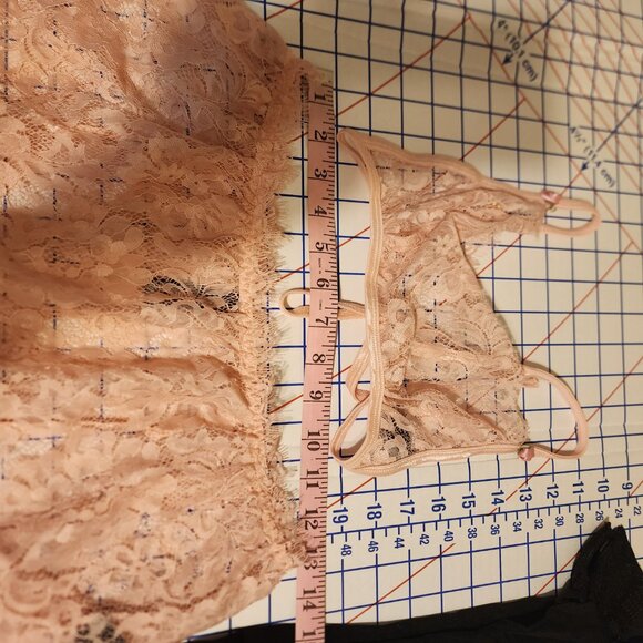 Dreamgirl Women's Lace Bra Set, NWT Pink OS - Picture 5 of 13